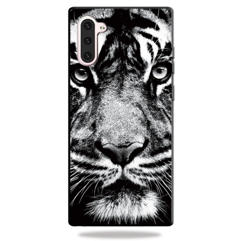 Coque Samsung Galaxy Note 10 Tigre Noir Et Blanc