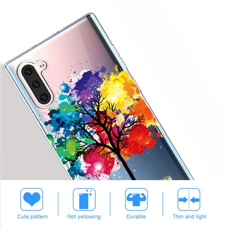 Coque Samsung Galaxy Note 10 Transparente Arbre Aquarelle