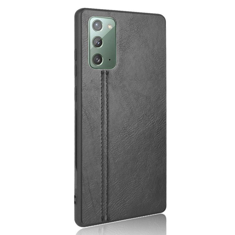 Coque Samsung Galaxy Note 20 Effet Cuir Couture