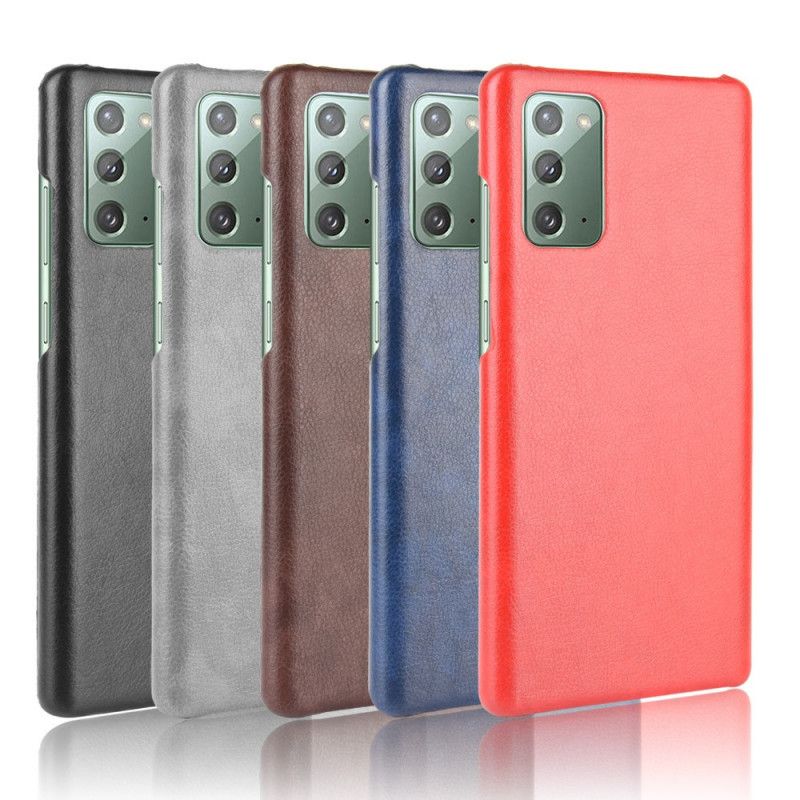 Coque Samsung Galaxy Note 20 Effet Cuir Litchi