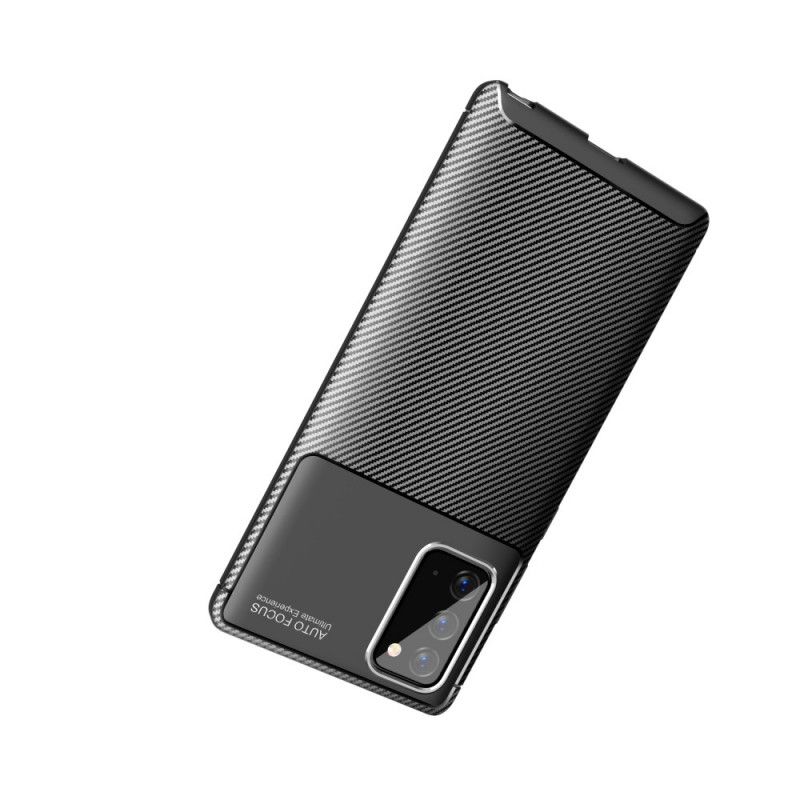Coque Samsung Galaxy Note 20 Flexible Texture Fibre Carbone