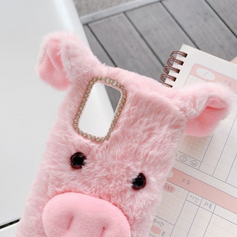 Coque Samsung Galaxy Note 20 Fourrure Cochon