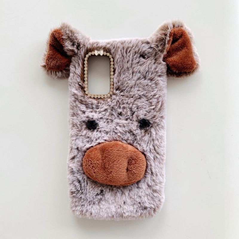 Coque Samsung Galaxy Note 20 Fourrure Cochon