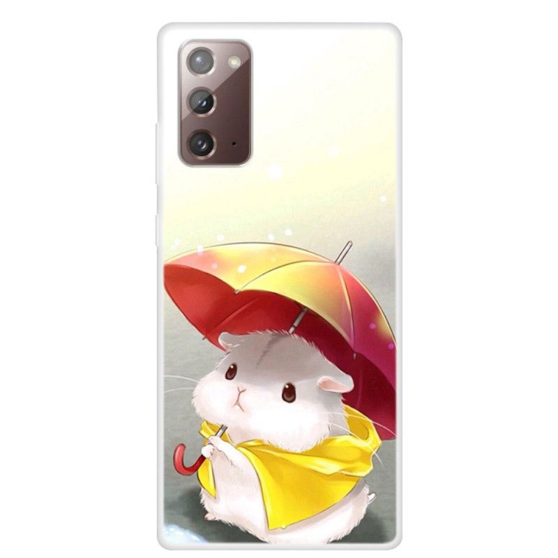 Coque Samsung Galaxy Note 20 Hamster Sous La Pluie