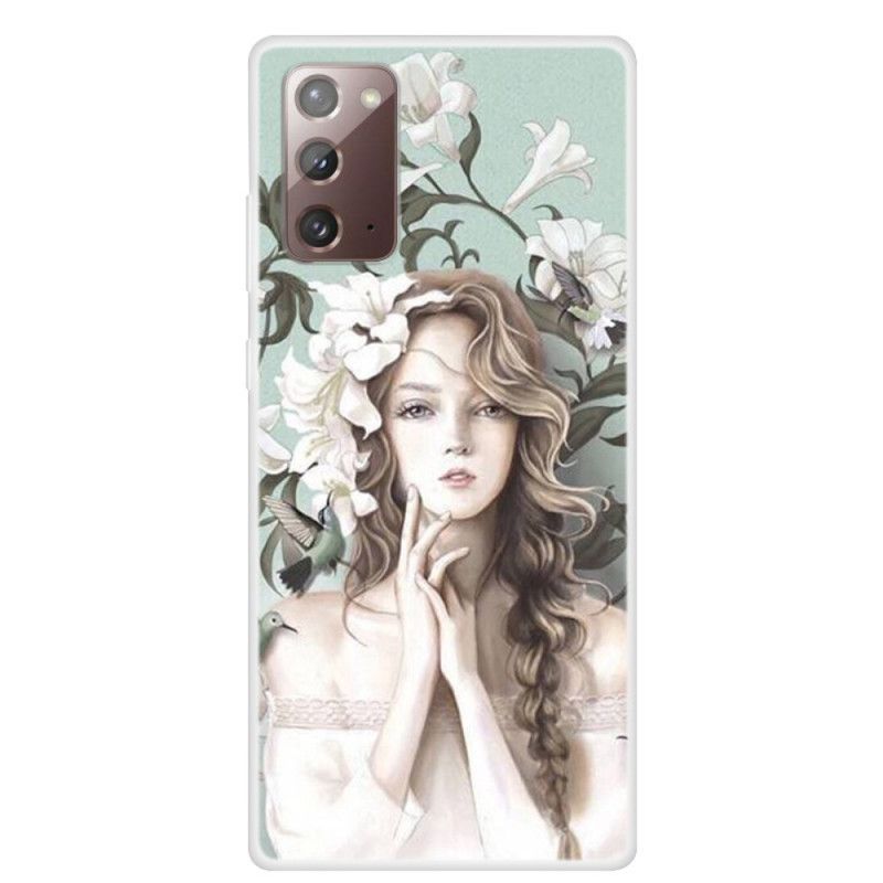 Coque Samsung Galaxy Note 20 La Femme À Fleurs