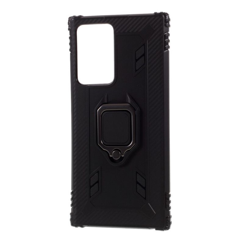 Coque Samsung Galaxy Note 20 Ring Et Fibre Carbone