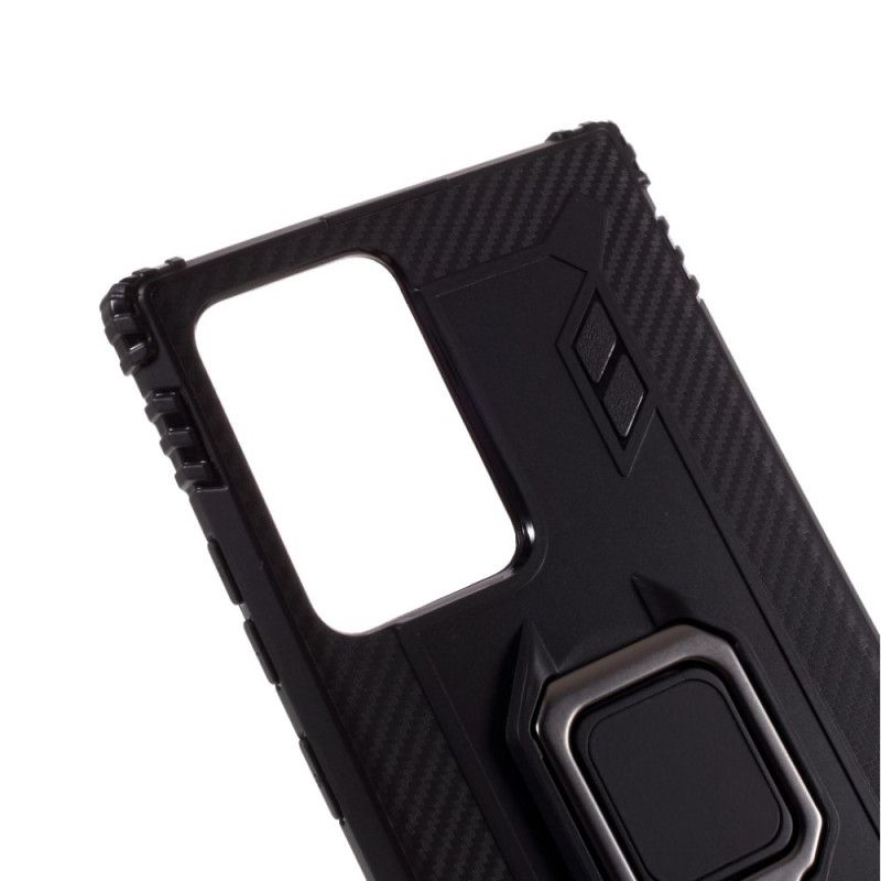 Coque Samsung Galaxy Note 20 Ring Et Fibre Carbone