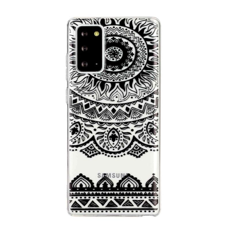 Coque Samsung Galaxy Note 20 Transparente Fleurs Mandala