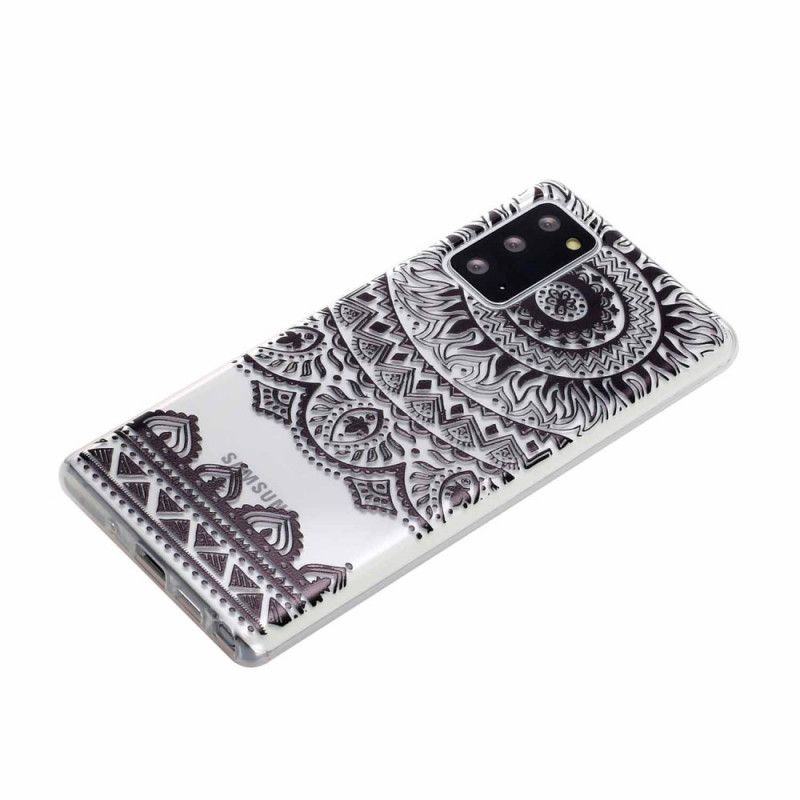 Coque Samsung Galaxy Note 20 Transparente Fleurs Mandala