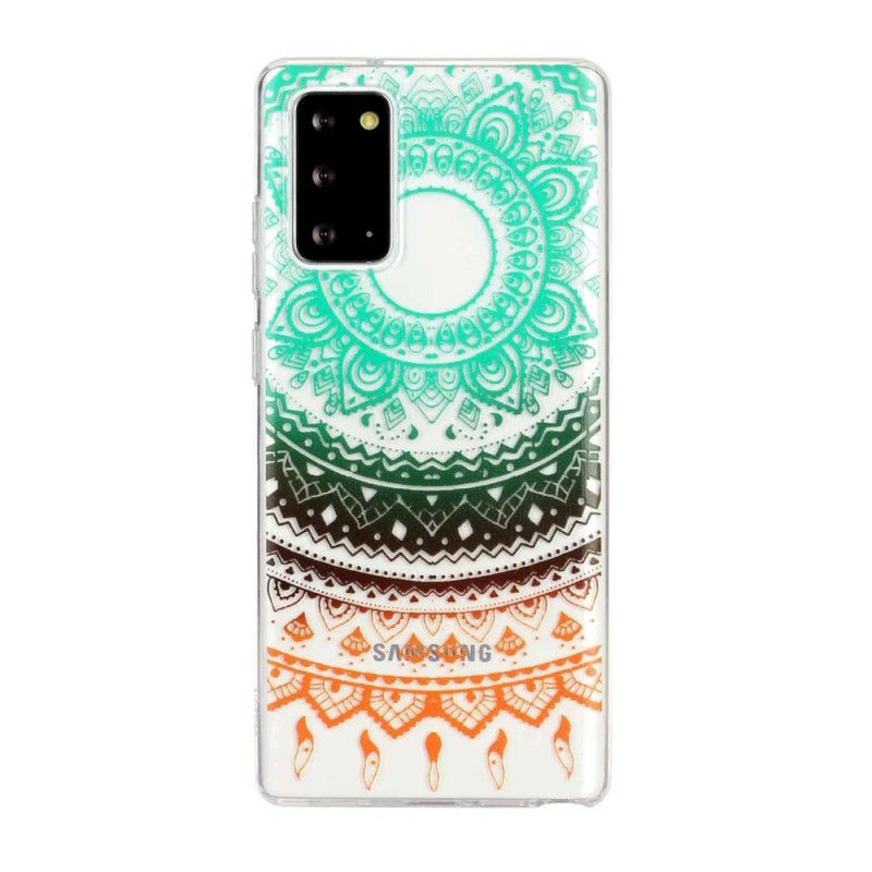 Coque Samsung Galaxy Note 20 Transparente Mandala Coloré