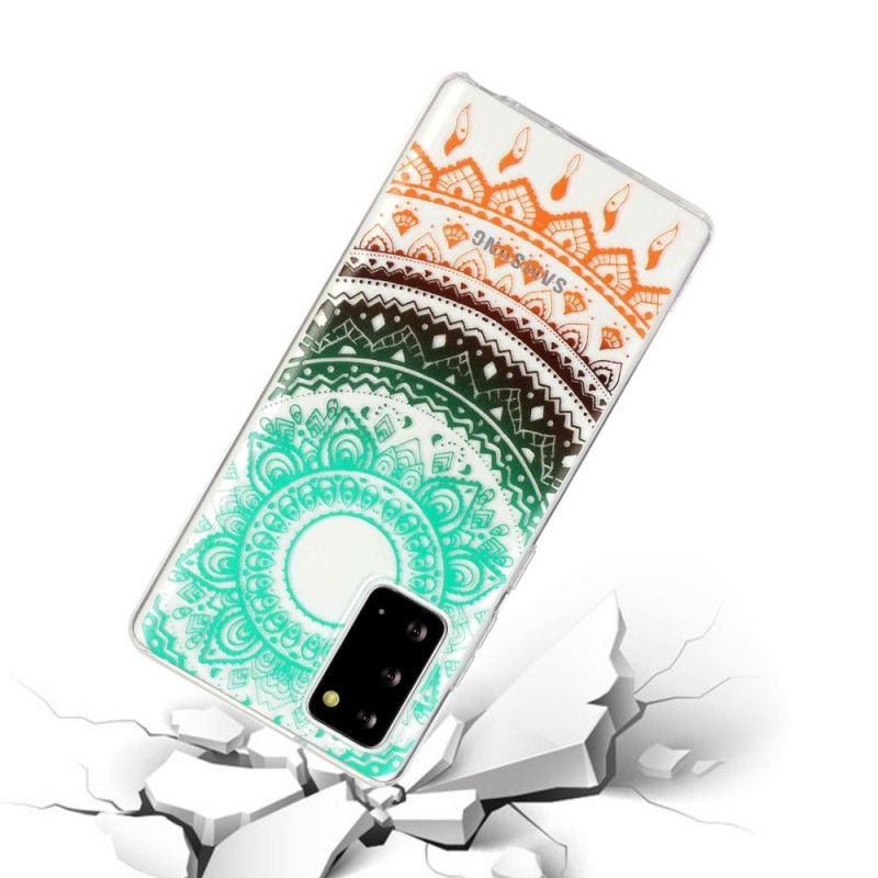 Coque Samsung Galaxy Note 20 Transparente Mandala Coloré