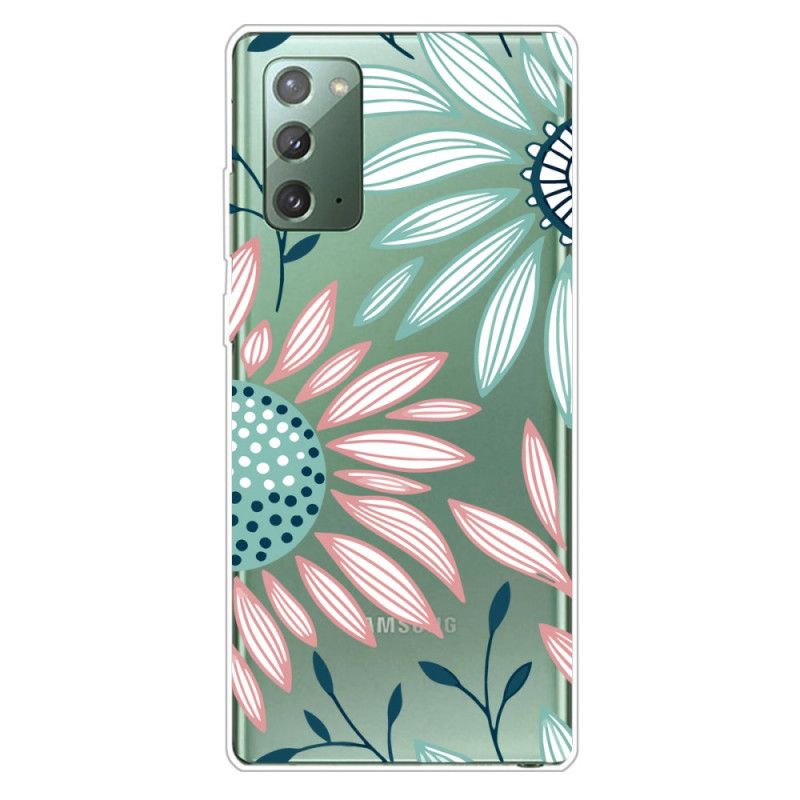 Coque Samsung Galaxy Note 20 Transparente Une Fleur