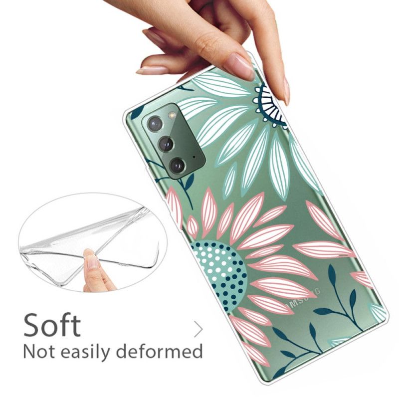 Coque Samsung Galaxy Note 20 Transparente Une Fleur