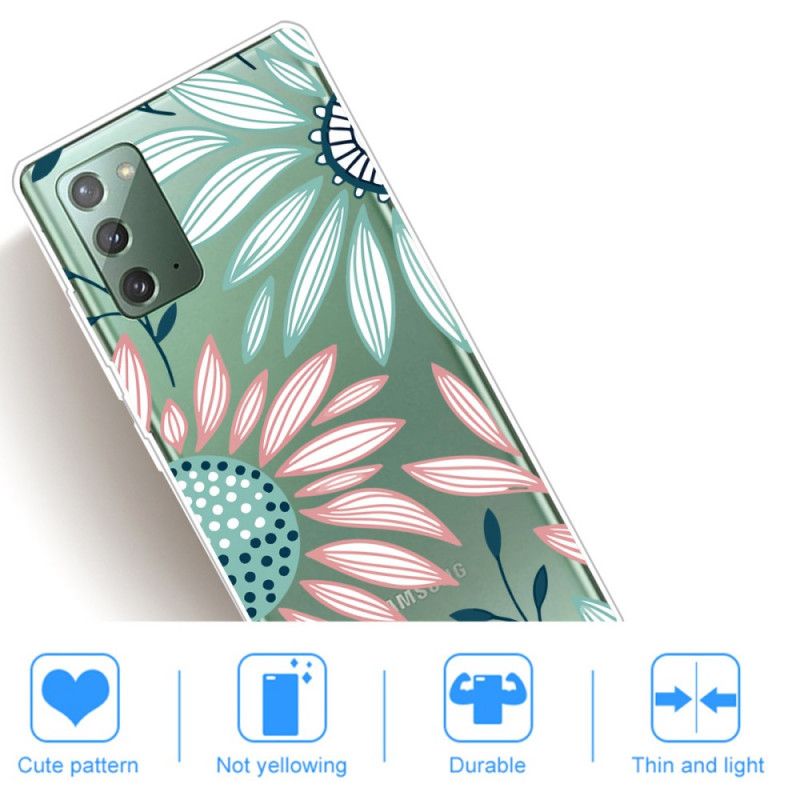 Coque Samsung Galaxy Note 20 Transparente Une Fleur