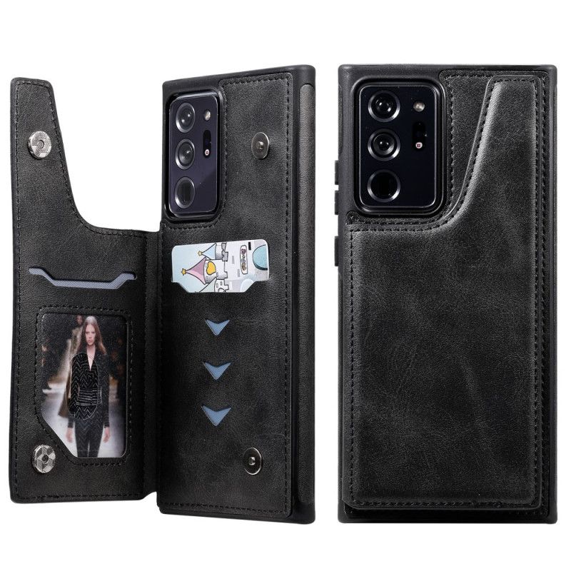 Coque Samsung Galaxy Note 20 Ultra Effet Cuir Porte-cartes Support