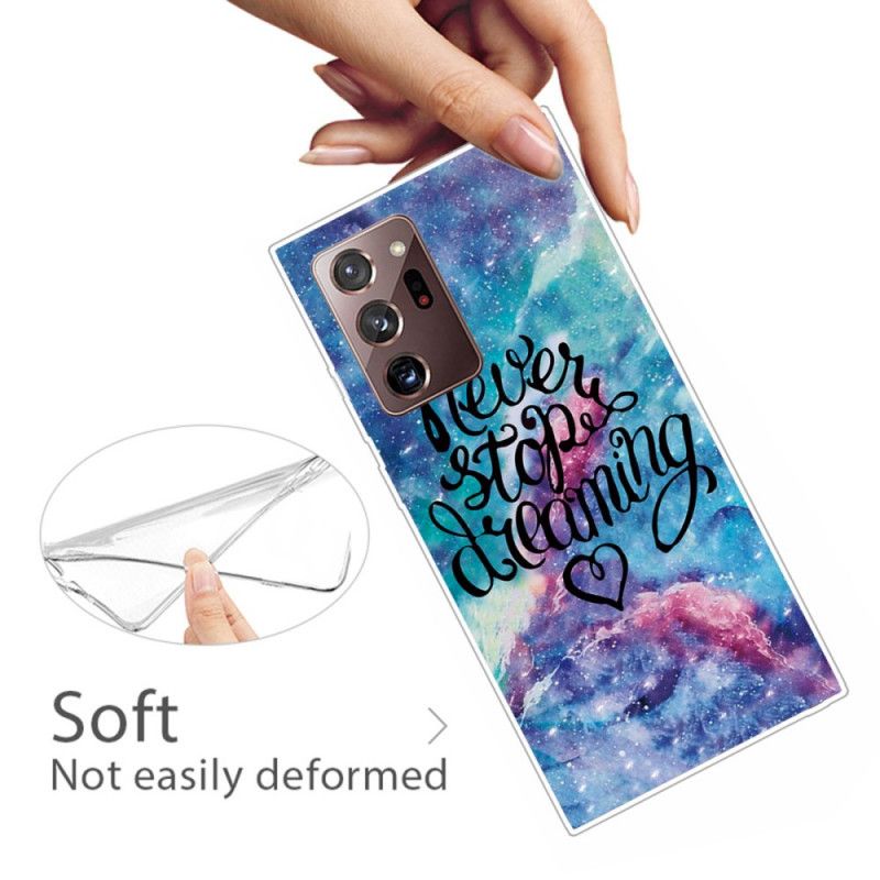 Coque Samsung Galaxy Note 20 Ultra Never Stop Dreaming Colorée