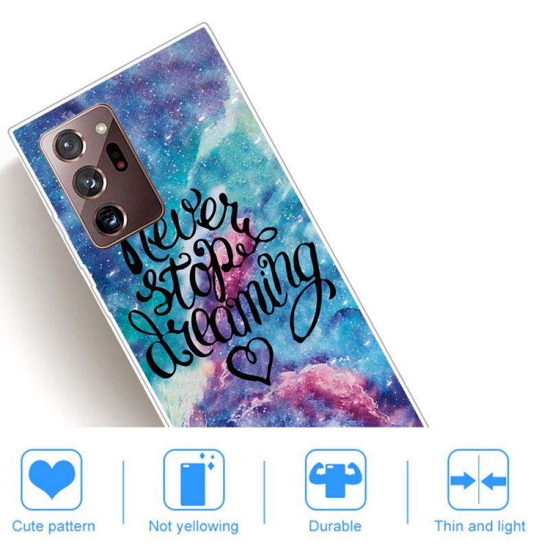 Coque Samsung Galaxy Note 20 Ultra Never Stop Dreaming Colorée