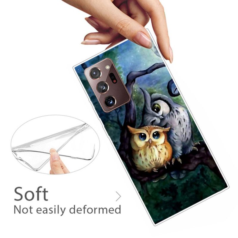 Coque Samsung Galaxy Note 20 Ultra Peinture Hiboux