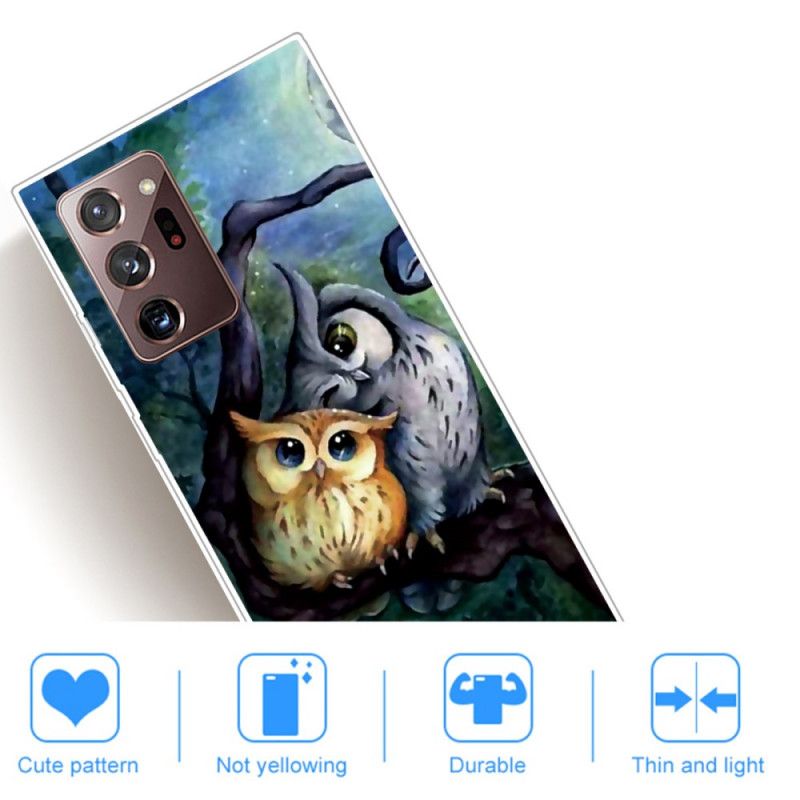 Coque Samsung Galaxy Note 20 Ultra Peinture Hiboux