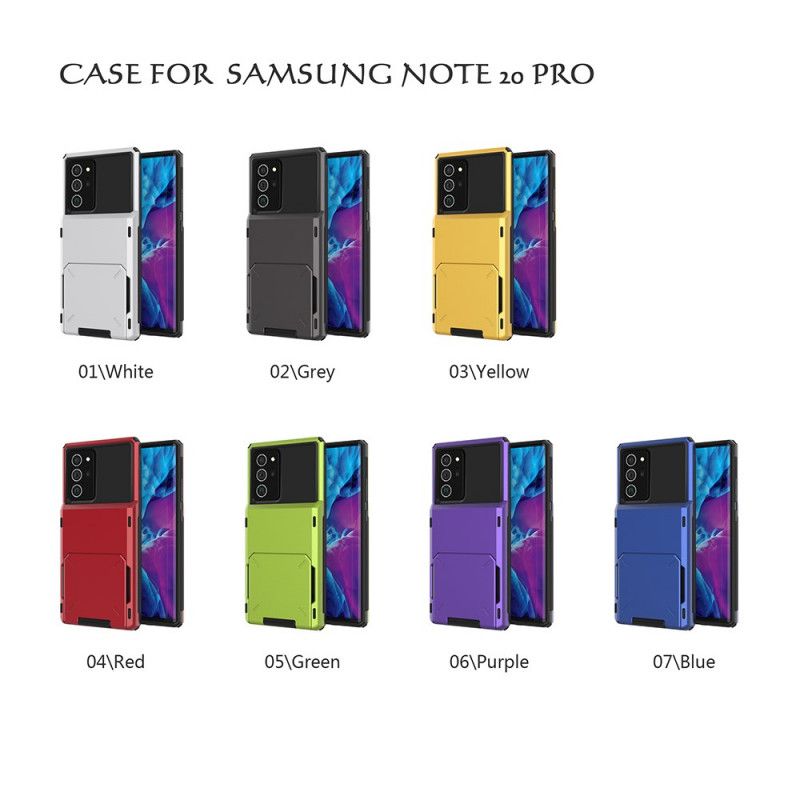 Coque Samsung Galaxy Note 20 Ultra Porte-carte À Trap Et Support