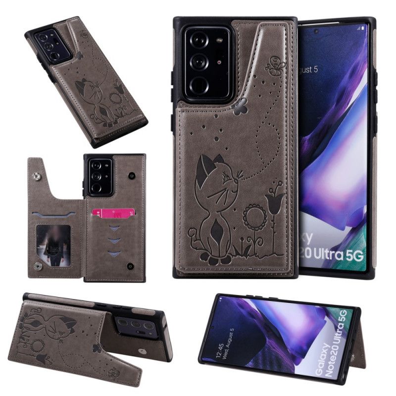 Coque Samsung Galaxy Note 20 Ultra Porte-cartes Support Chat