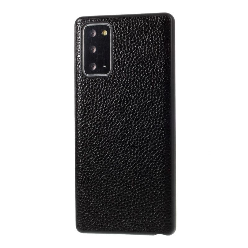 Coque Samsung Galaxy Note 20 Véritable Cuir Litchi