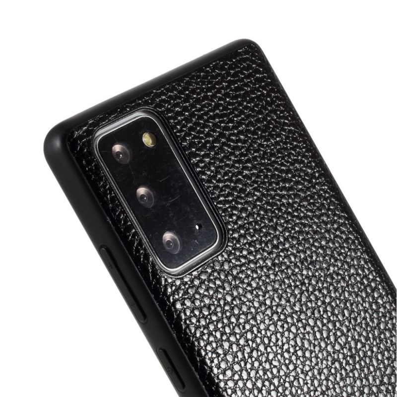 Coque Samsung Galaxy Note 20 Véritable Cuir Litchi