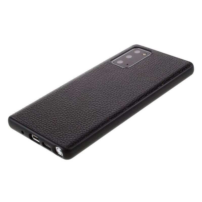 Coque Samsung Galaxy Note 20 Véritable Cuir Litchi