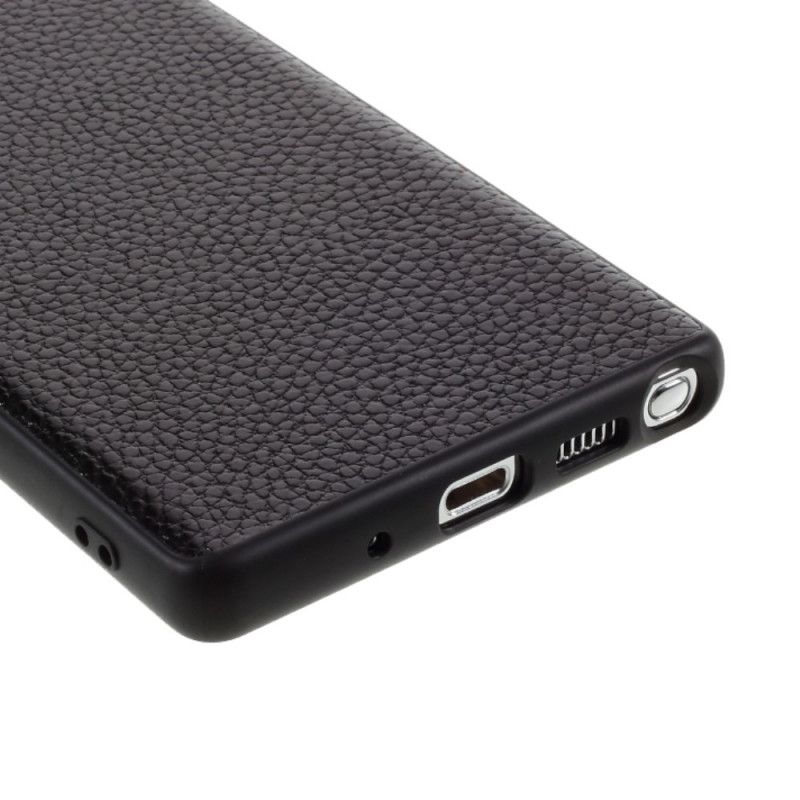 Coque Samsung Galaxy Note 20 Véritable Cuir Litchi