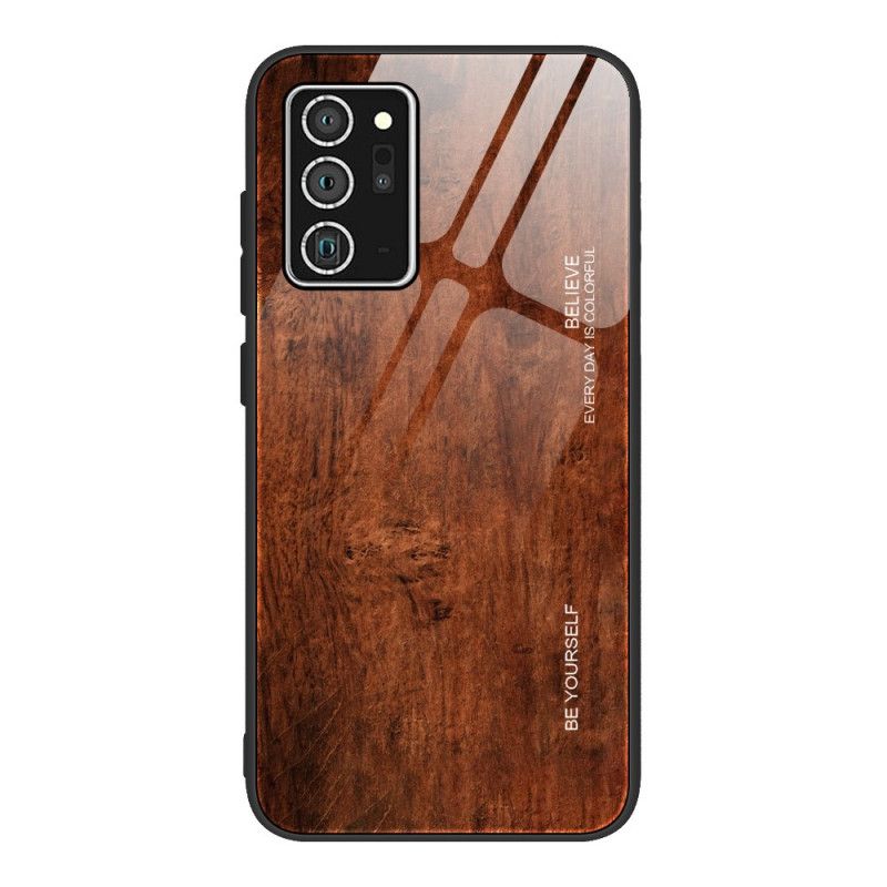 Coque Samsung Galaxy Note 20 Verre Trempé Design Bois