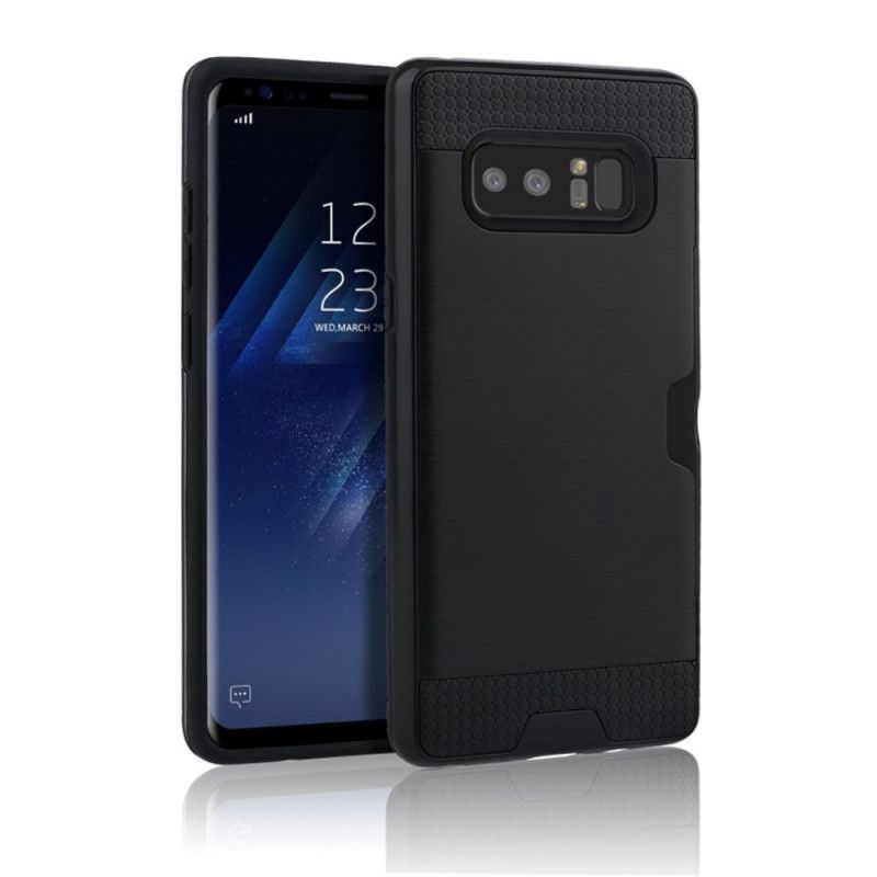 Coque Samsung Galaxy Note 8 Brossée Porte-carte