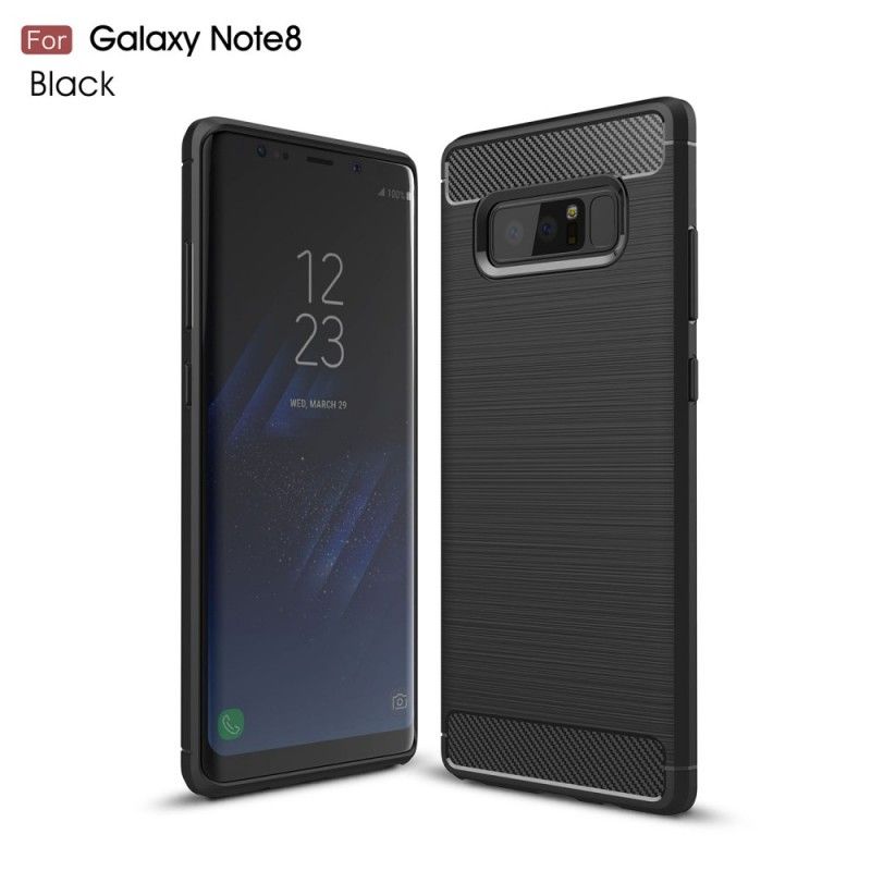 Coque Samsung Galaxy Note 8 Fibre Carbone Brossée