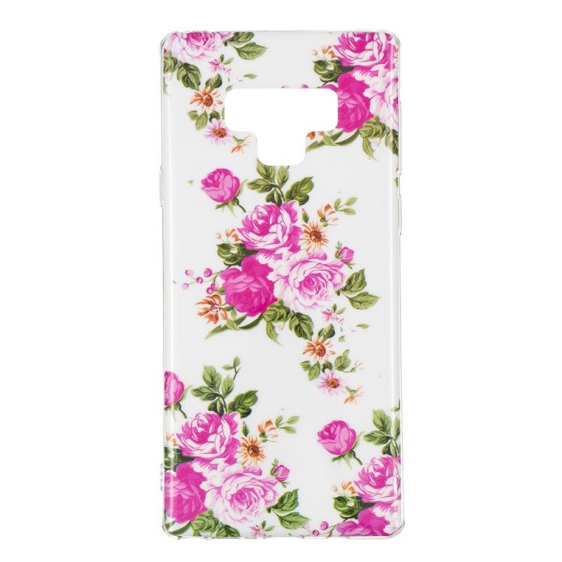 Coque Samsung Galaxy Note 9 Fleurs Liberty Fluorescente