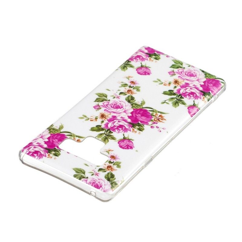 Coque Samsung Galaxy Note 9 Fleurs Liberty Fluorescente