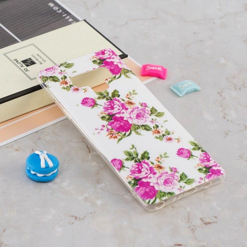 Coque Samsung Galaxy Note 9 Fleurs Liberty Fluorescente