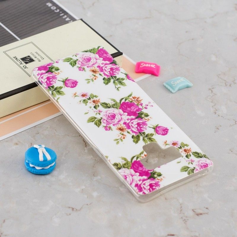 Coque Samsung Galaxy Note 9 Fleurs Liberty Fluorescente