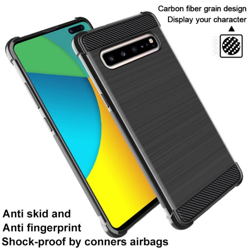 Coque Samsung Galaxy S10 5g Fibre Carbone Brossée Imak