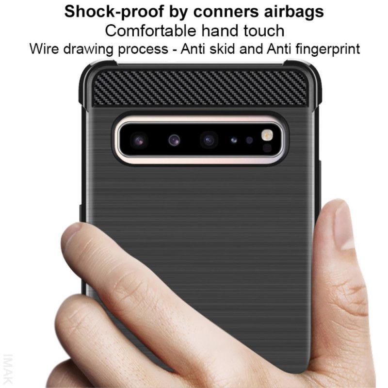 Coque Samsung Galaxy S10 5g Fibre Carbone Brossée Imak