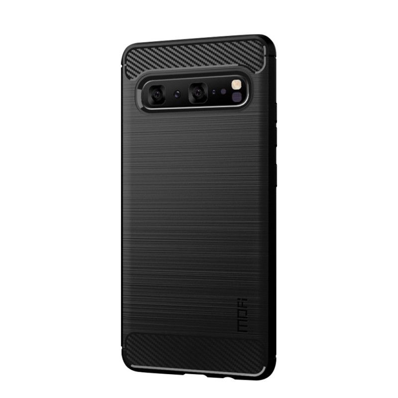 Coque Samsung Galaxy S10 5g Fibre Carbone Brossée Mofi