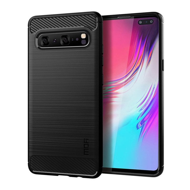 Coque Samsung Galaxy S10 5g Fibre Carbone Brossée Mofi