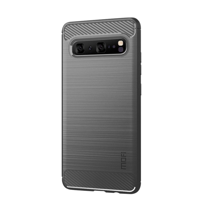 Coque Samsung Galaxy S10 5g Fibre Carbone Brossée Mofi