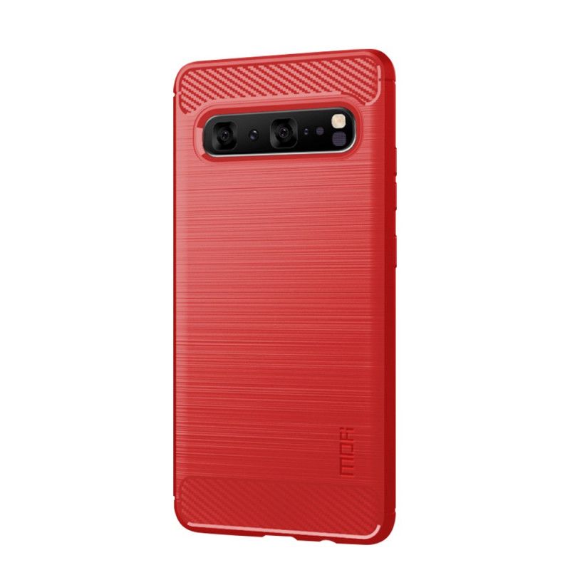 Coque Samsung Galaxy S10 5g Fibre Carbone Brossée Mofi