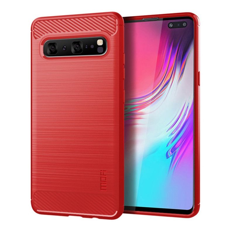 Coque Samsung Galaxy S10 5g Fibre Carbone Brossée Mofi