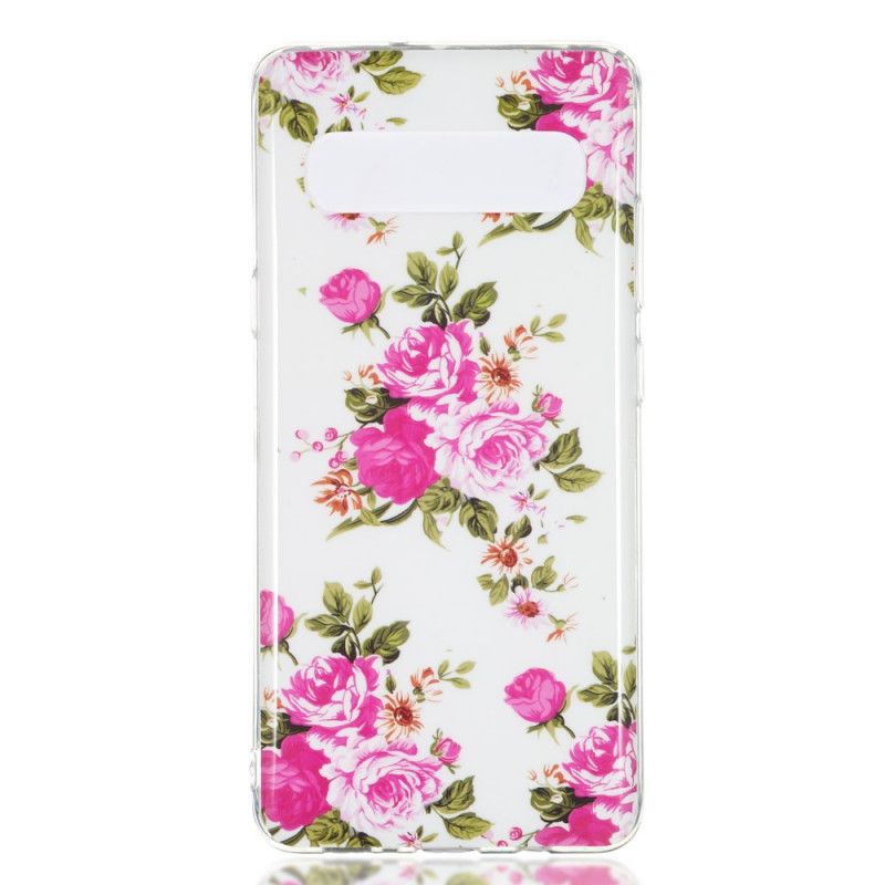 Coque Samsung Galaxy S10 5g Fleurs Liberty Fluorescente