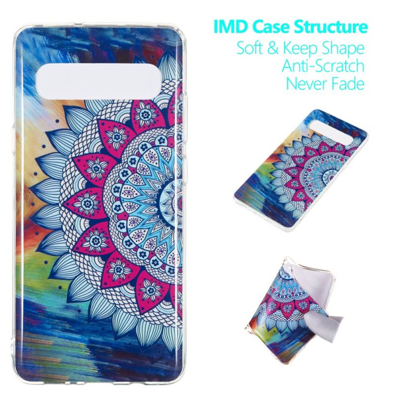 Coque Samsung Galaxy S10 5g Mandala Coloré Fluorescente