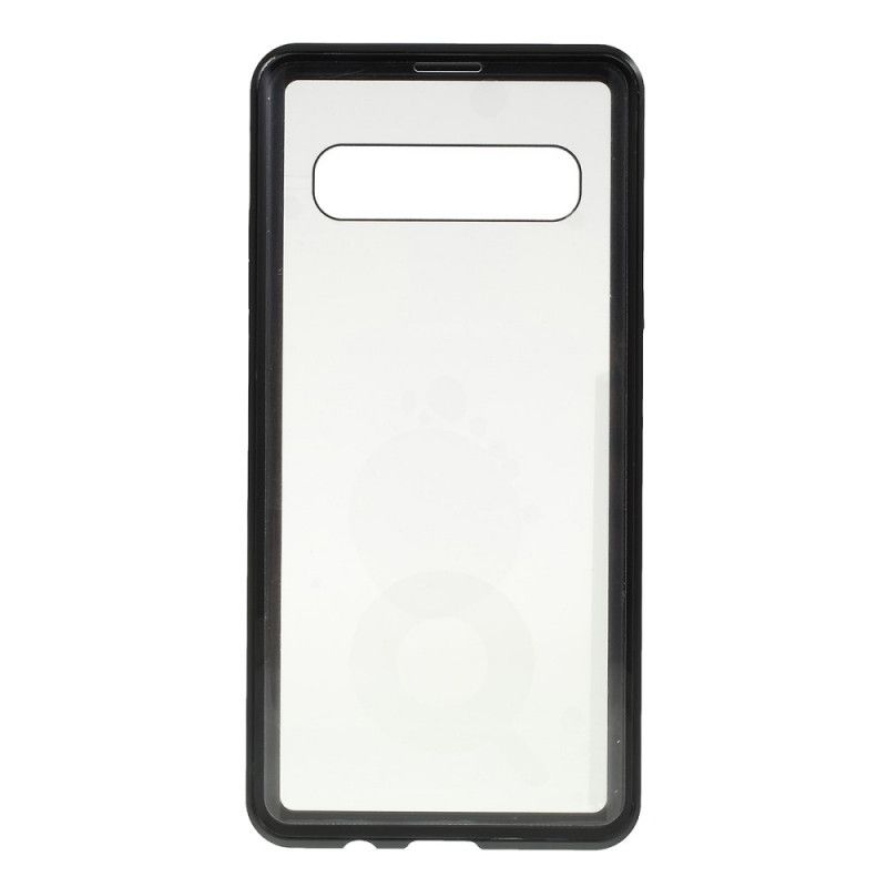 Coque Samsung Galaxy S10 5g Rebords Métal Et Verre Trempé