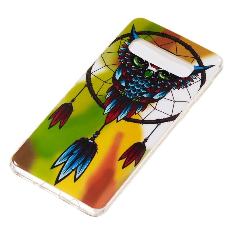 Coque Samsung Galaxy S10 Attrape Rêves Hibou Fluorescente