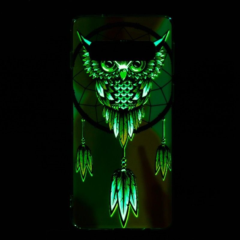 Coque Samsung Galaxy S10 Attrape Rêves Hibou Fluorescente