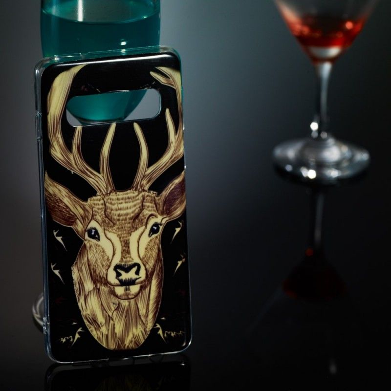 Coque Samsung Galaxy S10 Cerf Majestueux Fluorescente