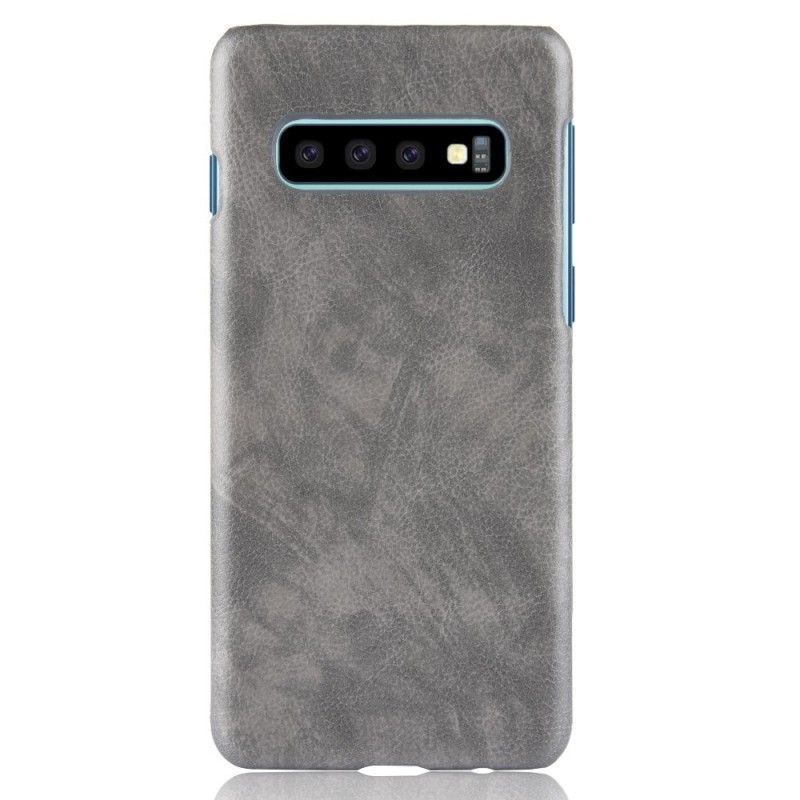 Coque Samsung Galaxy S10 Effet Cuir Litchi